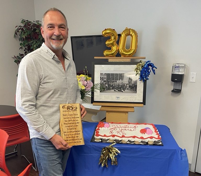 RS Group of Companies President Rene Saurette surprised by his team, celebrating his successful 30 years in business and serving the community!